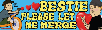 Bestie Let Me Merge Bumper Sticker