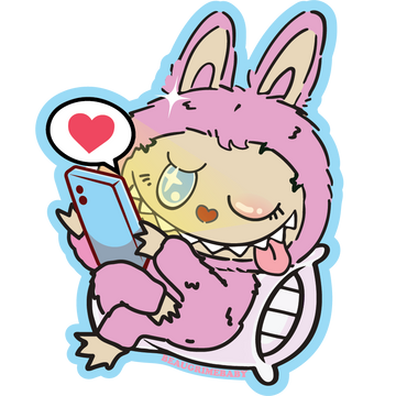 Cute Monster Texting Sticker