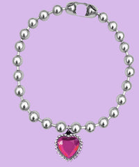 Heart Break Ball Chain Necklace